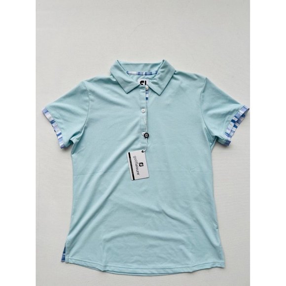 FootJoy FJ Golf  Watercolor Polo Top Sky Blue - Picture 1 of 3